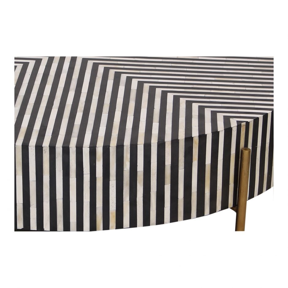 Chameau Large Coffee Table Black and White by Moe's Home at Eve Furniture
