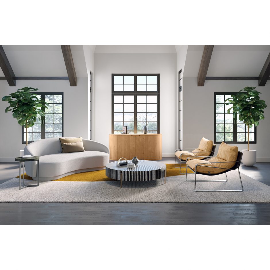 Chameau Medium Coffee Table Black and White by Moe's Home at Eve Furniture