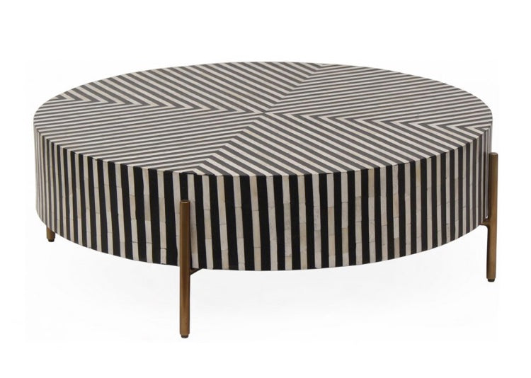 Chameau Small Coffee Table Black and White by Moe's Home at Eve Furniture