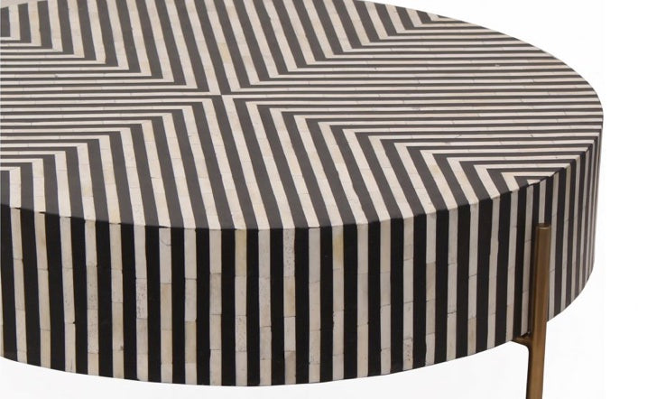 Chameau Small Coffee Table Black and White by Moe's Home at Eve Furniture
