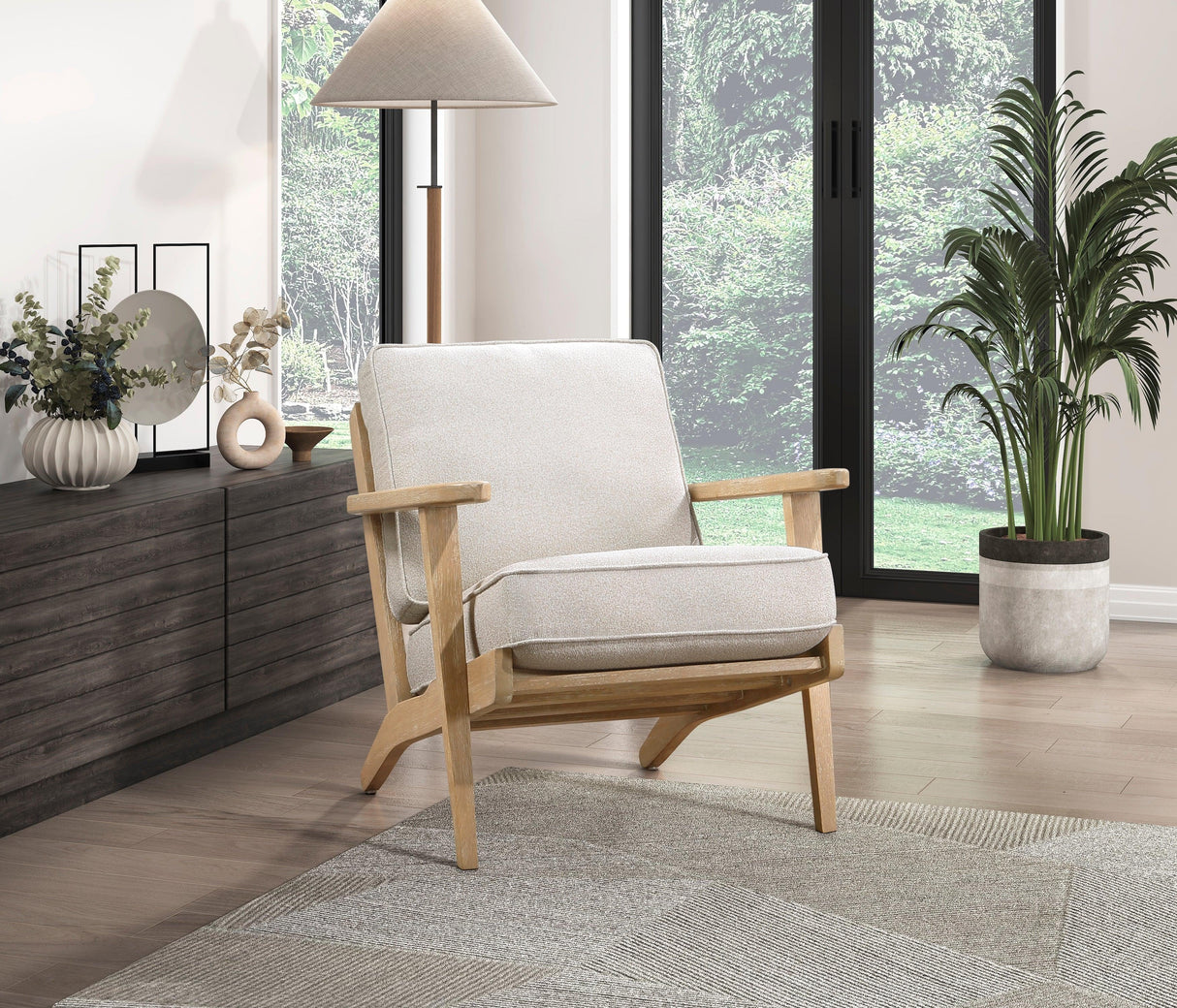 Chandler Beige Accent Chair by Homelegance at Eve Furniture