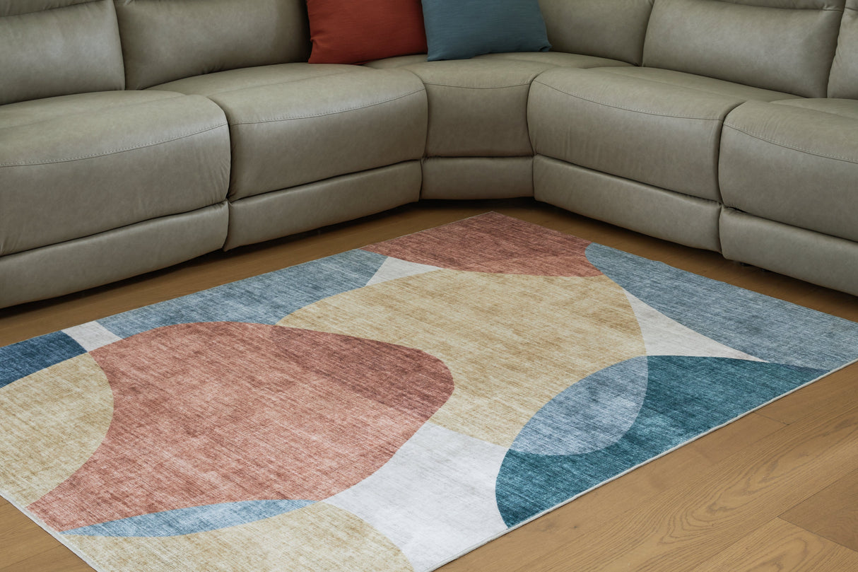 Chanleigh Multi Washable Medium Rug by Ashley at Eve Furniture