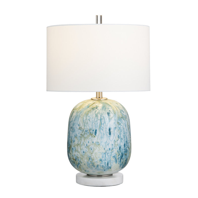 Channing Blue/White Table Lamp by Crestview at Eve Furniture