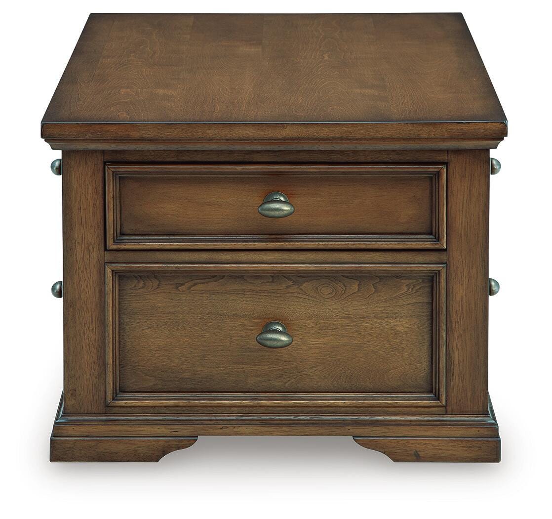 Channley Brown Lift-Top Coffee Table by Ashley at Eve Furniture