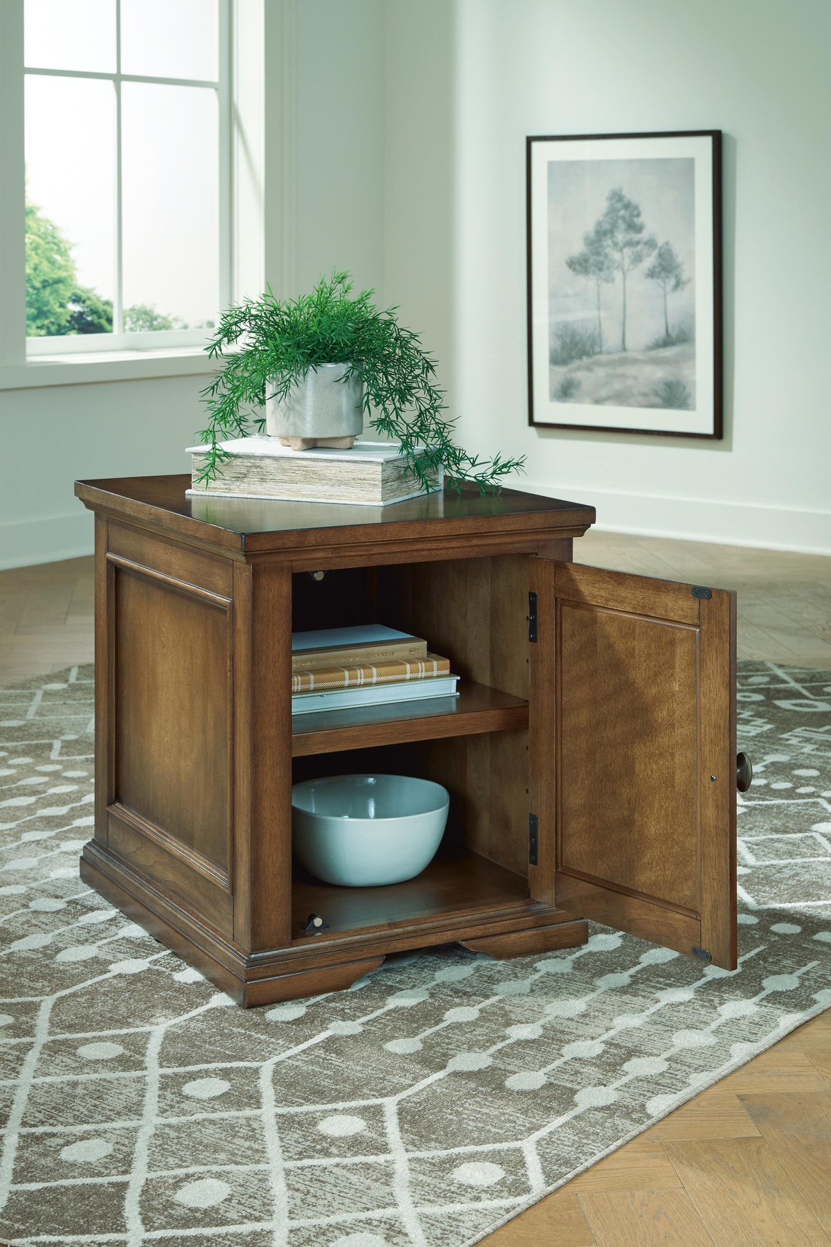 Channley Brown Rectangular End Table by Ashley at Eve Furniture