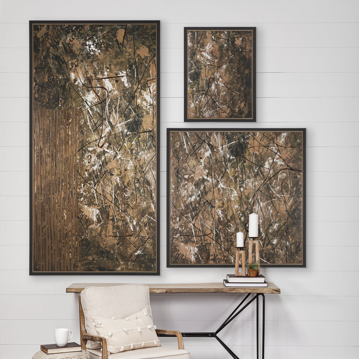 Chaos & Order V by Chad Warren a Hand Embellished Textured Framed Canvas by Mercana at Eve Furniture