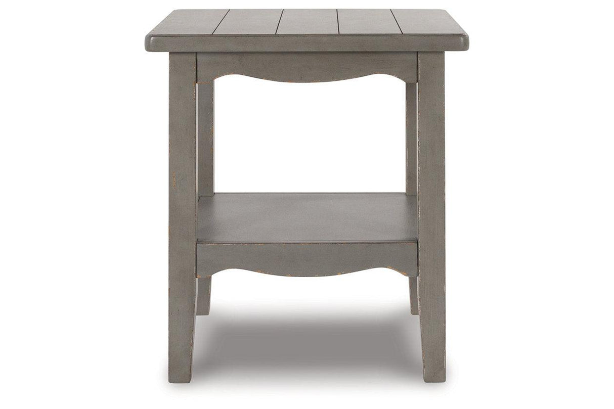 Charina Antique Gray Coffee Table and 2 End Tables by Ashley at Eve Furniture