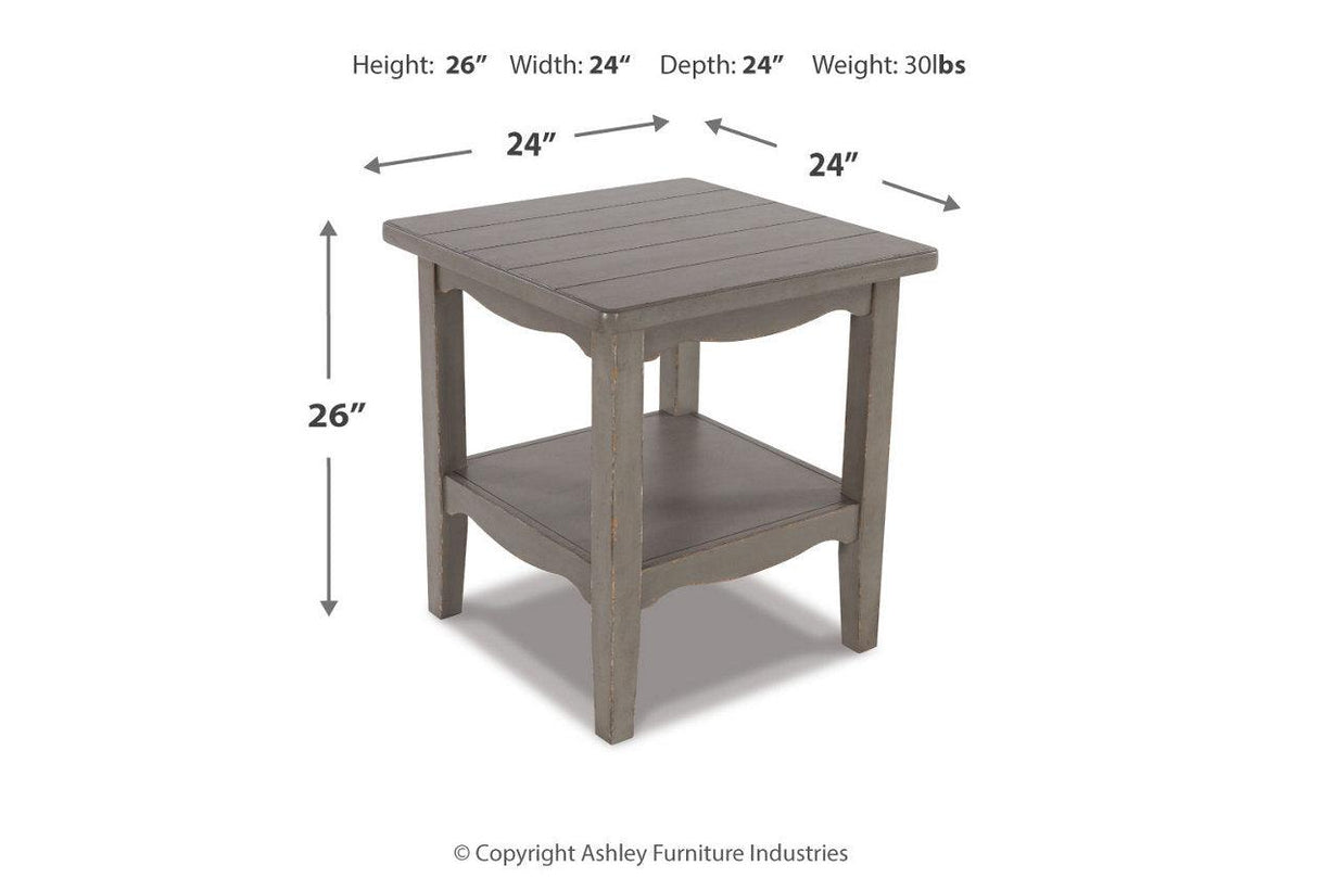 Charina Antique Gray Coffee Table and 2 End Tables by Ashley at Eve Furniture