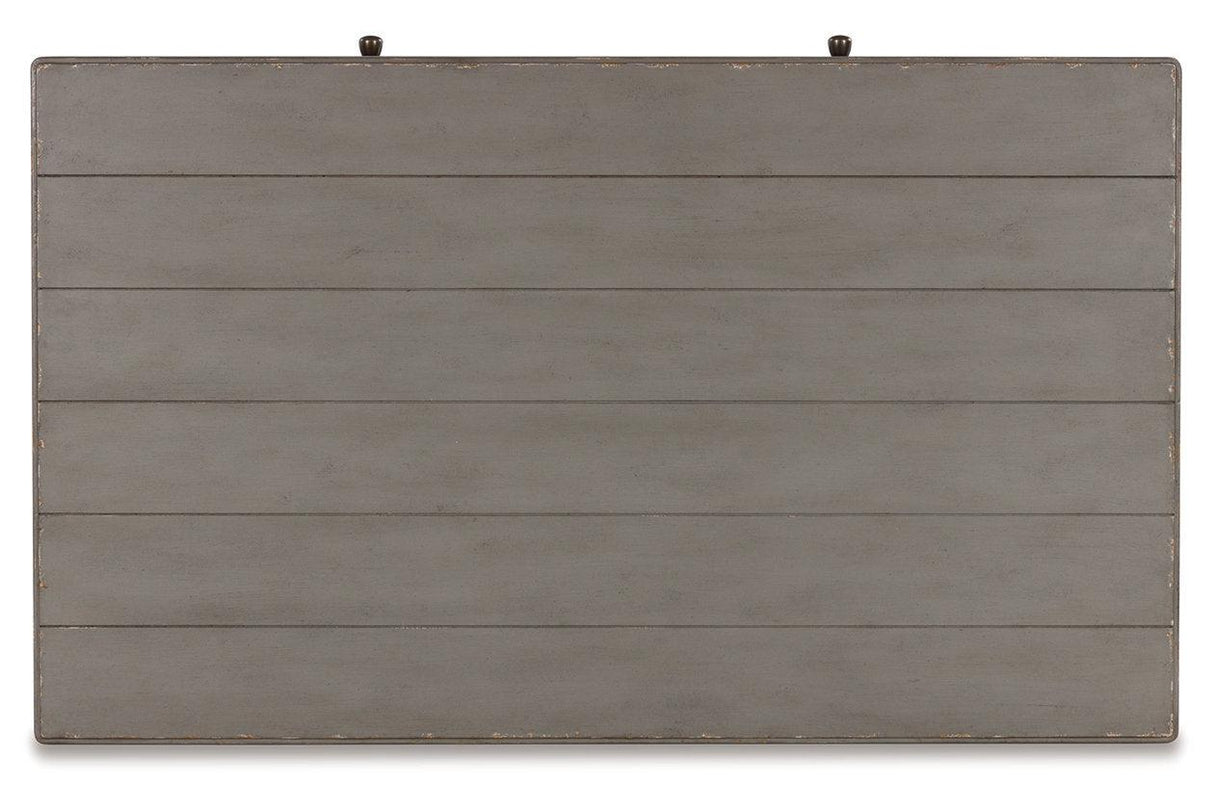 Charina Antique Gray Coffee Table and 2 End Tables by Ashley at Eve Furniture