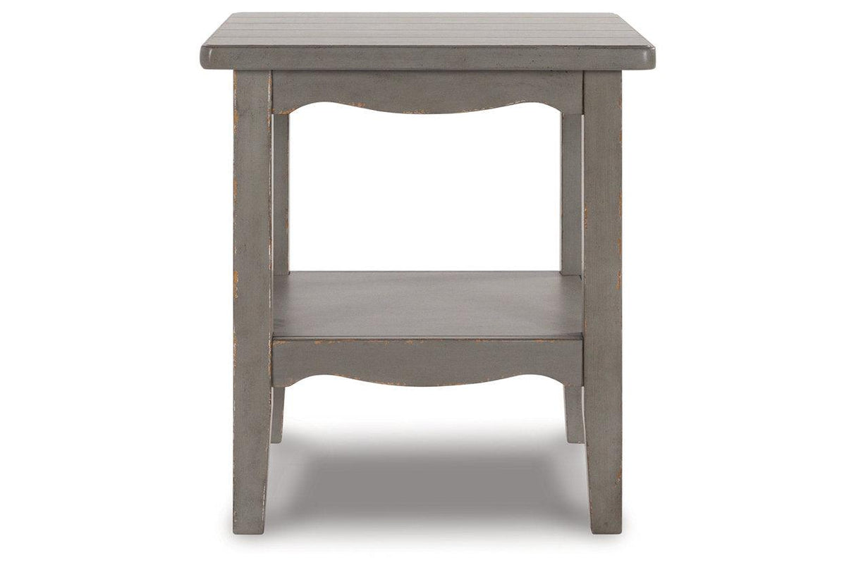 Charina Antique Gray Coffee Table and 2 End Tables by Ashley at Eve Furniture