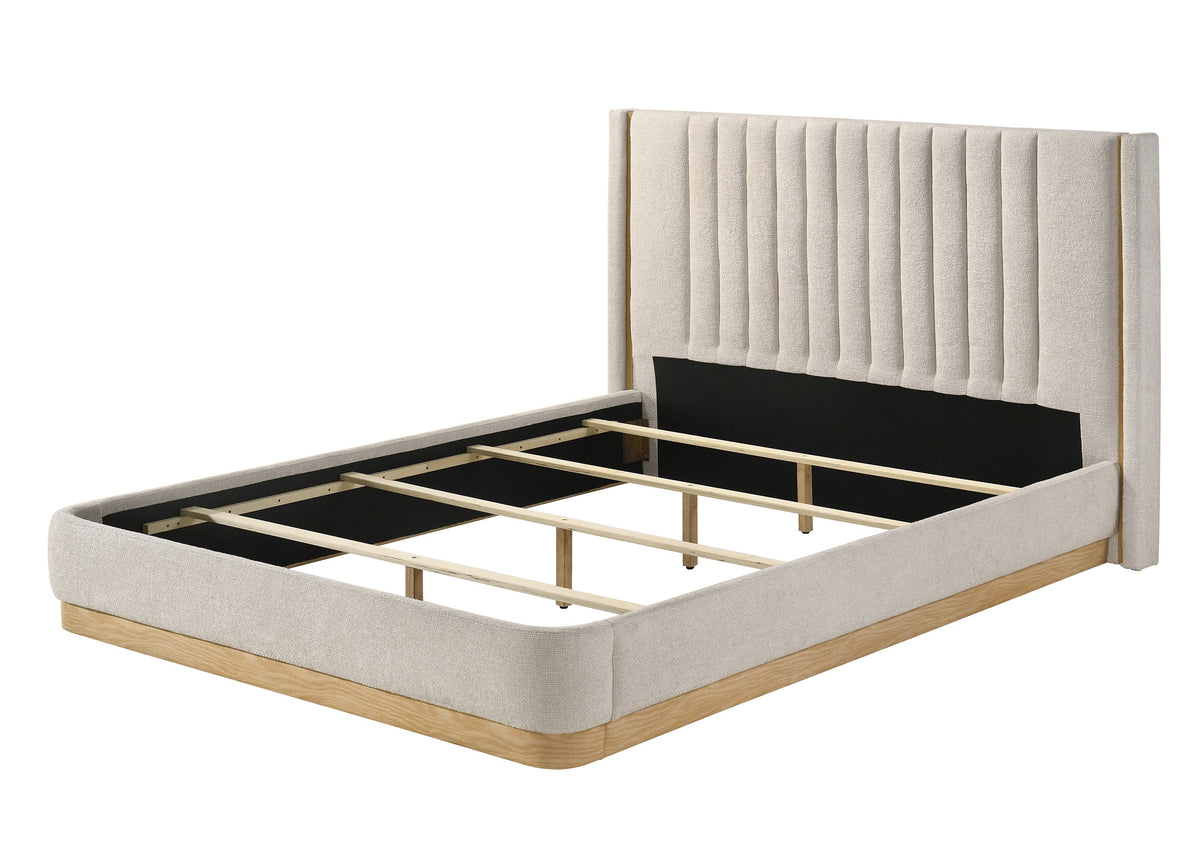 Charlene Oat Tweed King Bed by Crown Mark at Eve Furniture