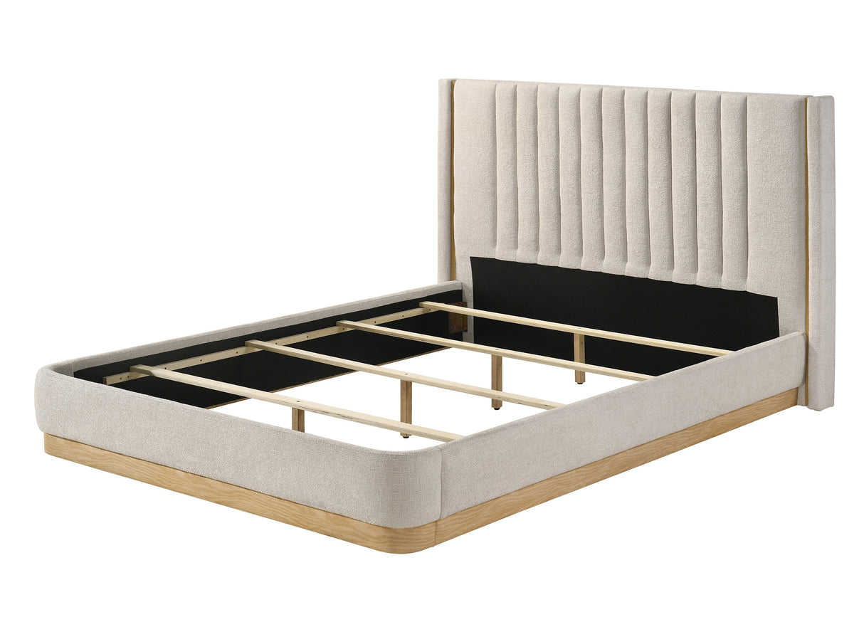 Charlene Oat Tweed Queen Bed by Crown Mark at Eve Furniture