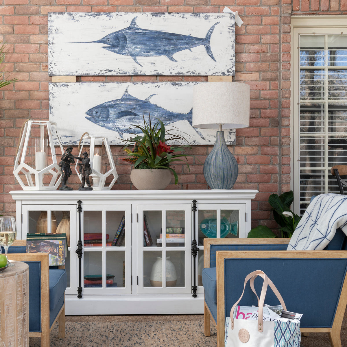 Charleston Blue Canvas by Crestview at Eve Furniture