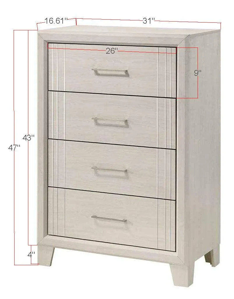 Charlie White Panel Bedroom Set by Crown Mark at Eve Furniture