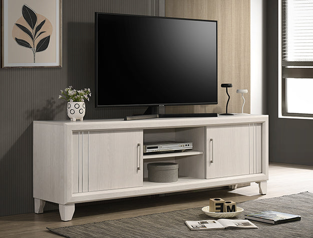 Charlie White Tv Stand by Crown Mark at Eve Furniture