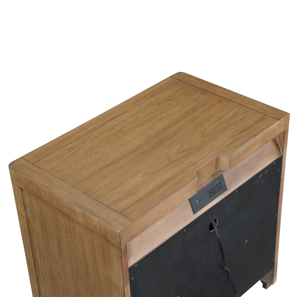 Charlotte Light Brown Nightstand by Homelegance at Eve Furniture