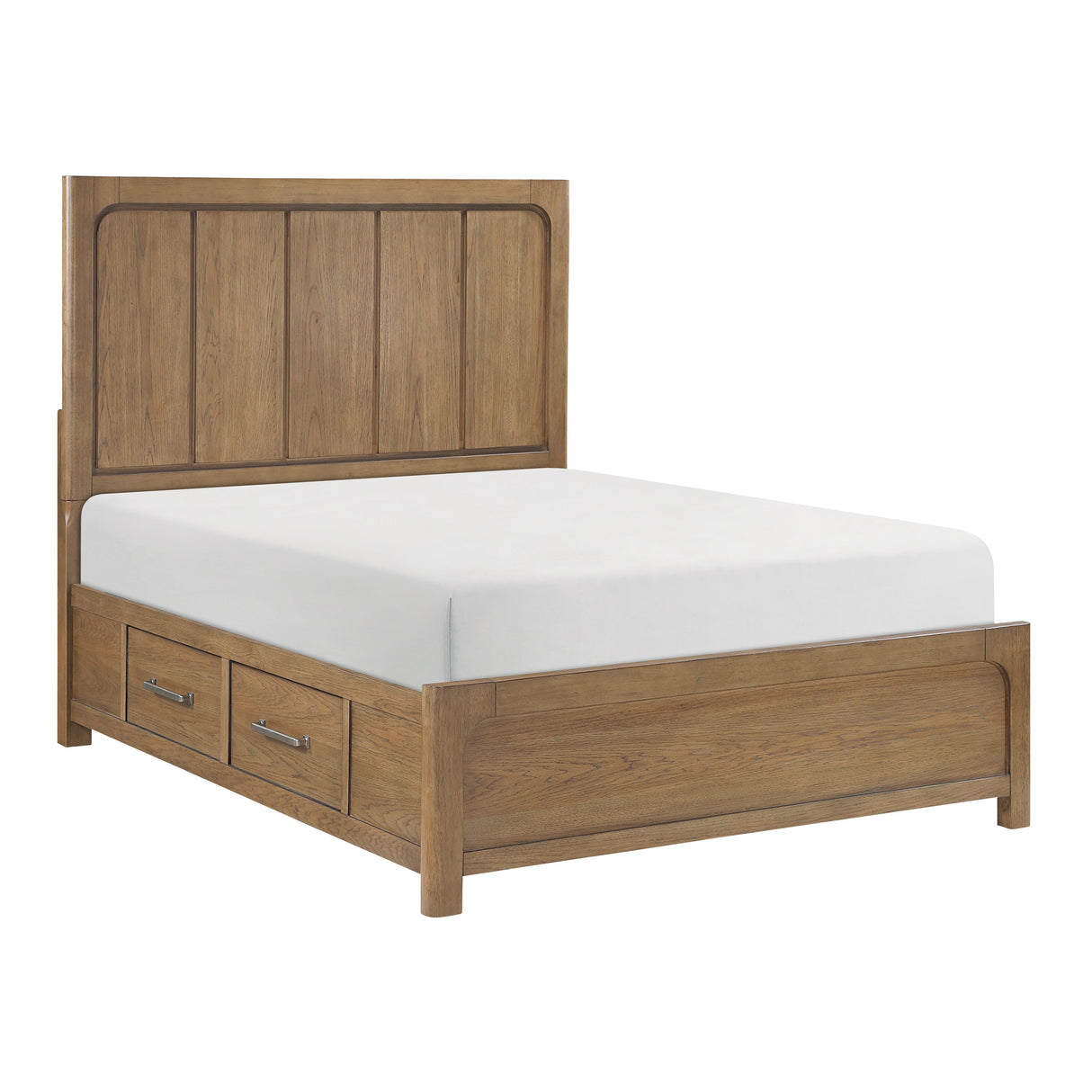 Charlotte Light Brown Queen Storage Platform Bed by Homelegance at Eve Furniture