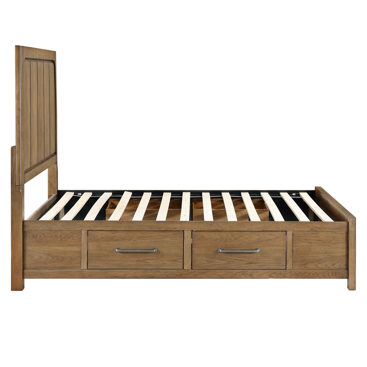 Charlotte Light Brown Queen Storage Platform Bed by Homelegance at Eve Furniture