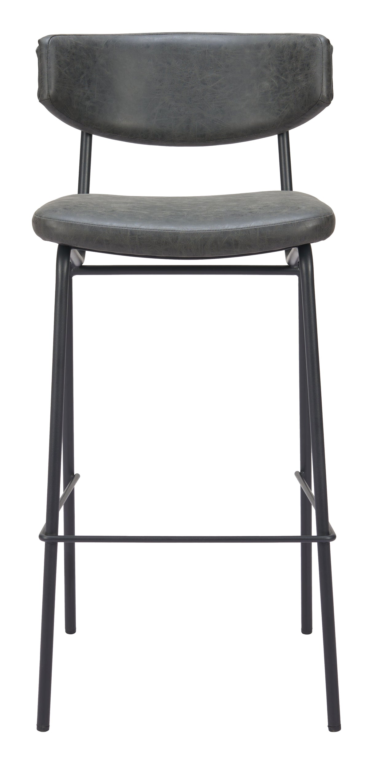 Charon Vintage Black Barstool (Set of 2) by Zuomod at Eve Furniture