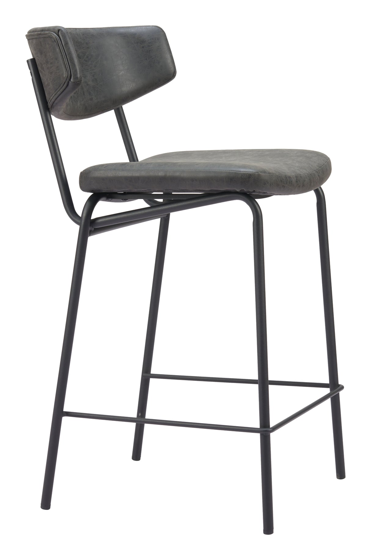 Charon Vintage Black Counter Stool (Set of 2) by Zuomod at Eve Furniture