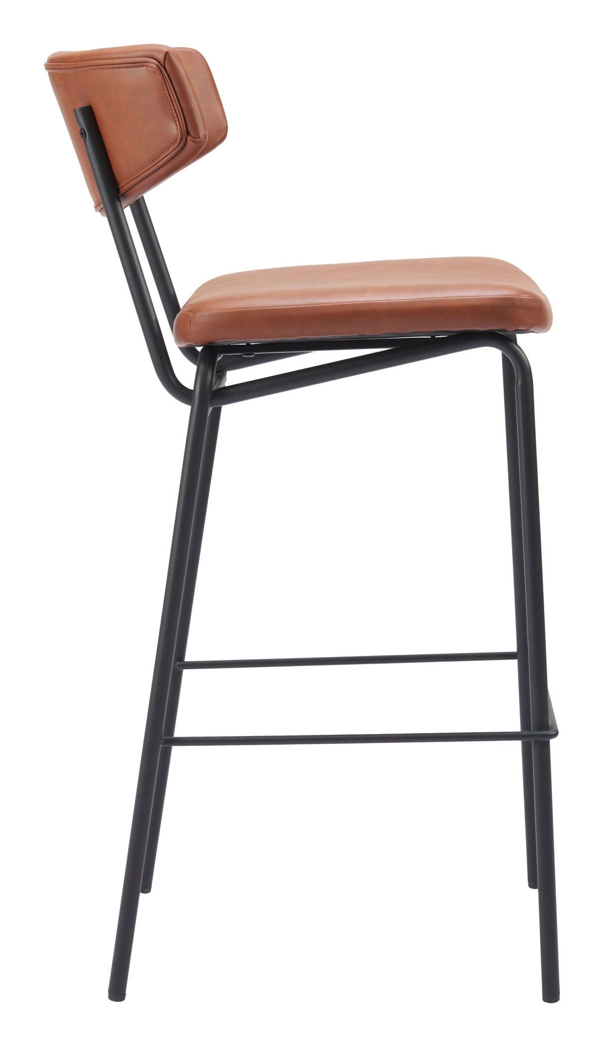 Charon Vintage Brown Barstool (Set of 2) by Zuomod at Eve Furniture
