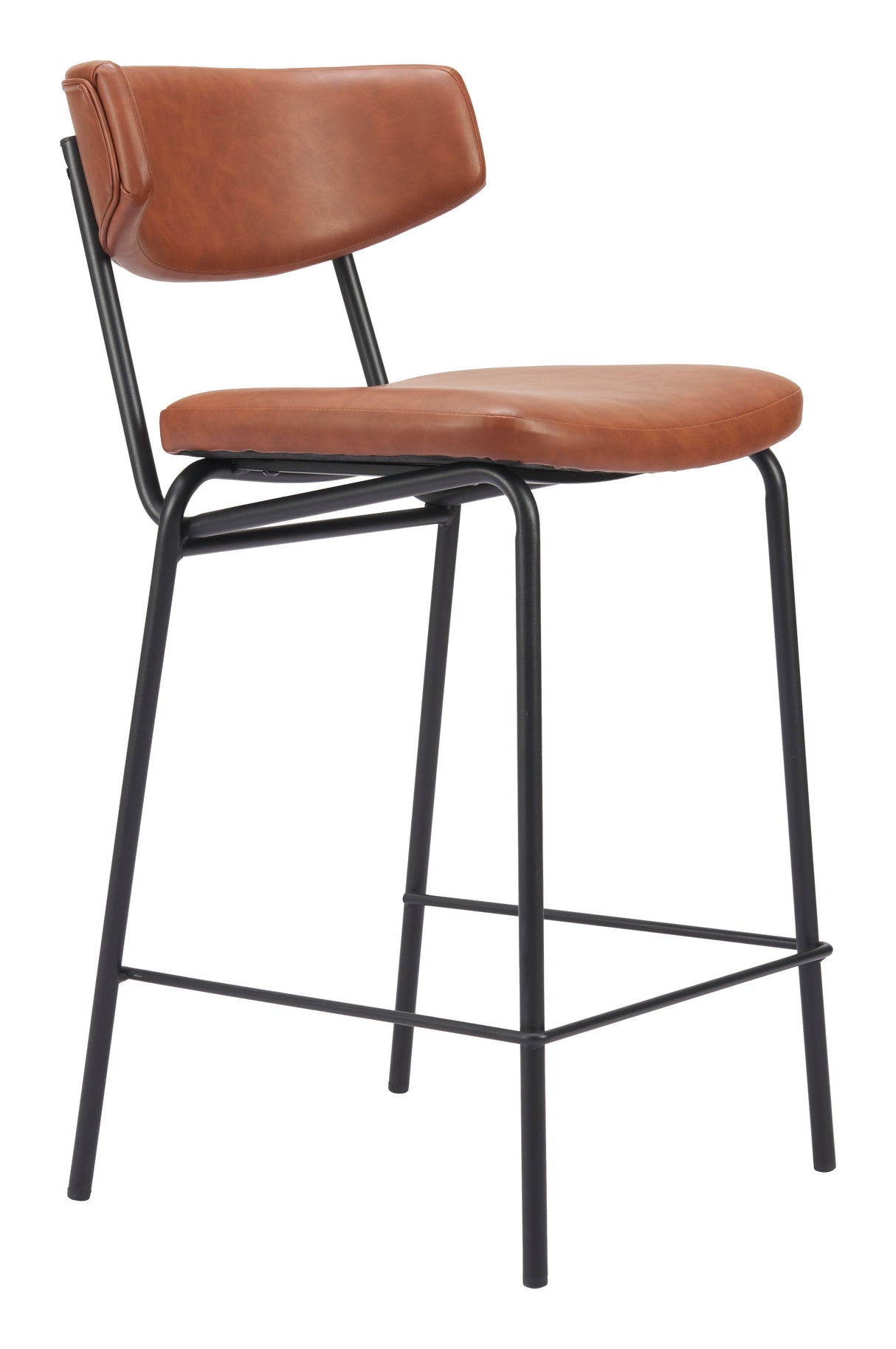 Charon Vintage Brown Counter Stool (Set of 2) by Zuomod at Eve Furniture