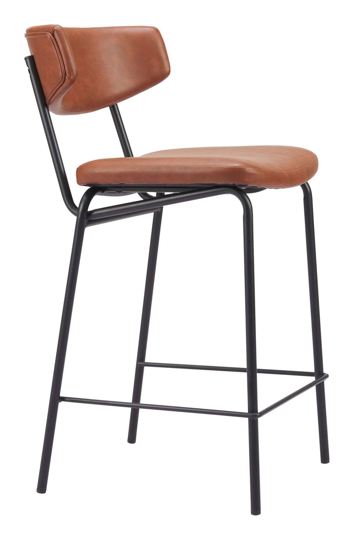 Charon Vintage Brown Counter Stool (Set of 2) by Zuomod at Eve Furniture