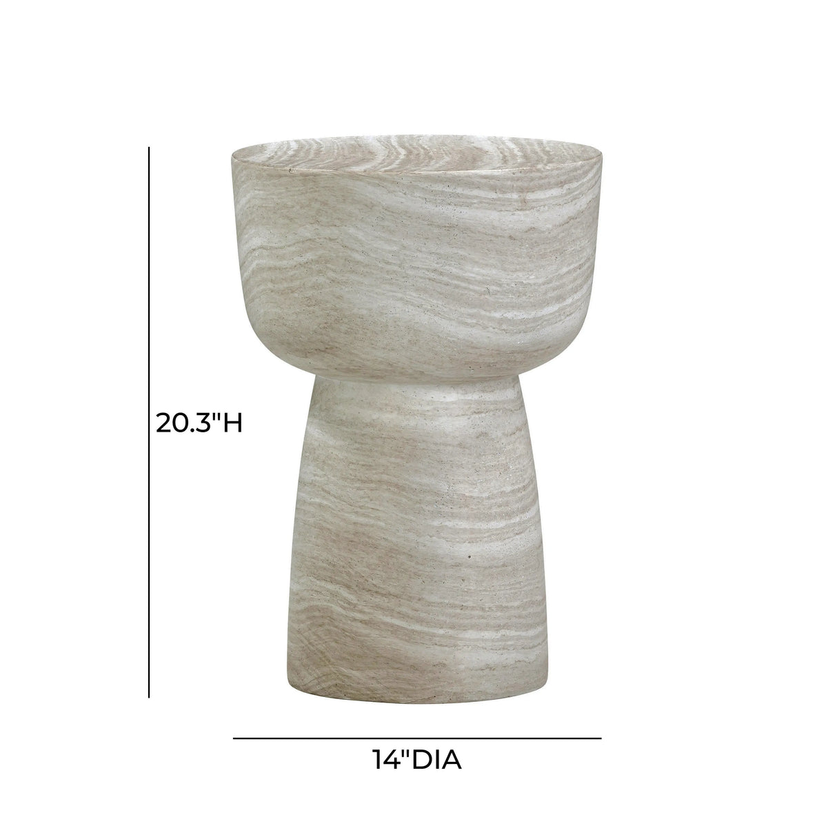 Charra Indoor/Outdoor Side Table by TOV Furniture at Eve Furniture