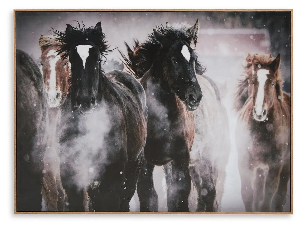 Chaseburn Brown/Black/White Wall Art by Ashley at Eve Furniture