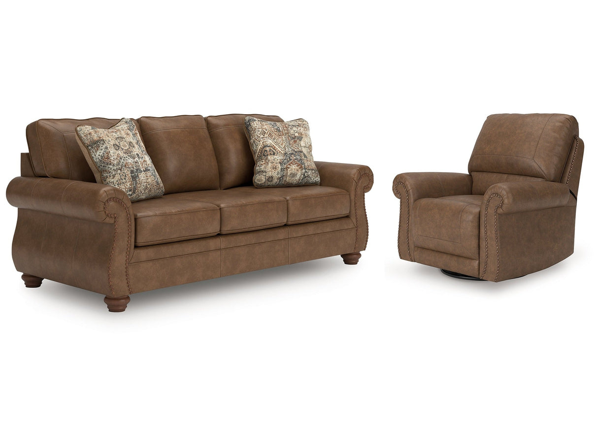 Chasemore Earth Sofa and Recliner by Ashley at Eve Furniture