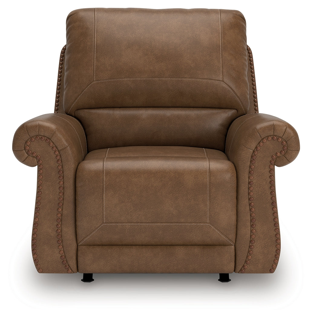 Chasemore Earth Swivel Glider Recliner by Ashley at Eve Furniture