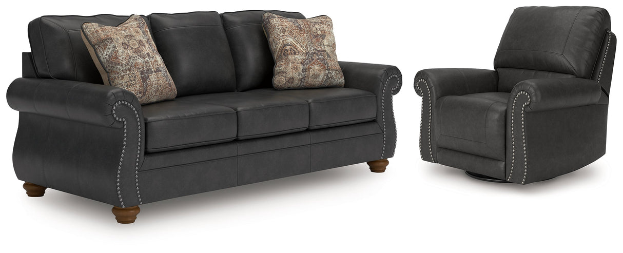 Chasemore Granite Sofa and Recliner by Ashley at Eve Furniture