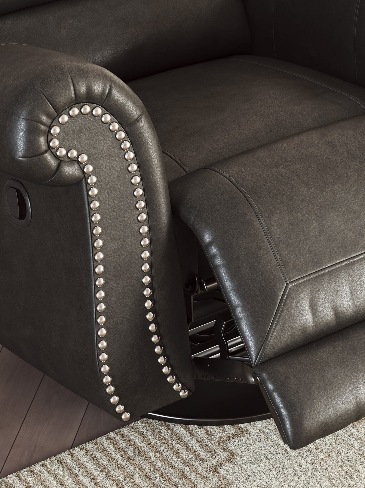 Chasemore Granite Swivel Glider Recliner by Ashley at Eve Furniture