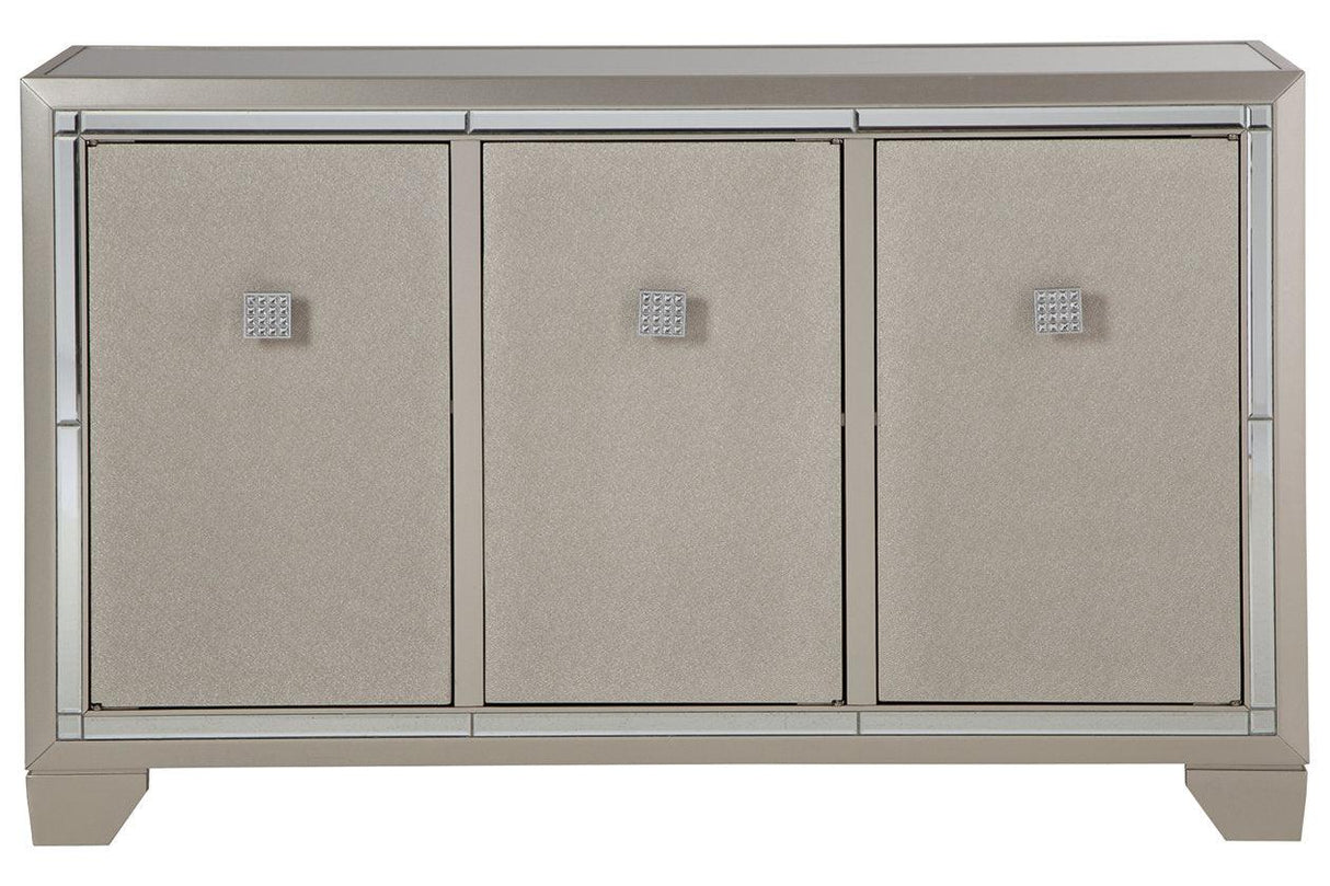 Chaseton Champagne Accent Cabinet by Ashley at Eve Furniture