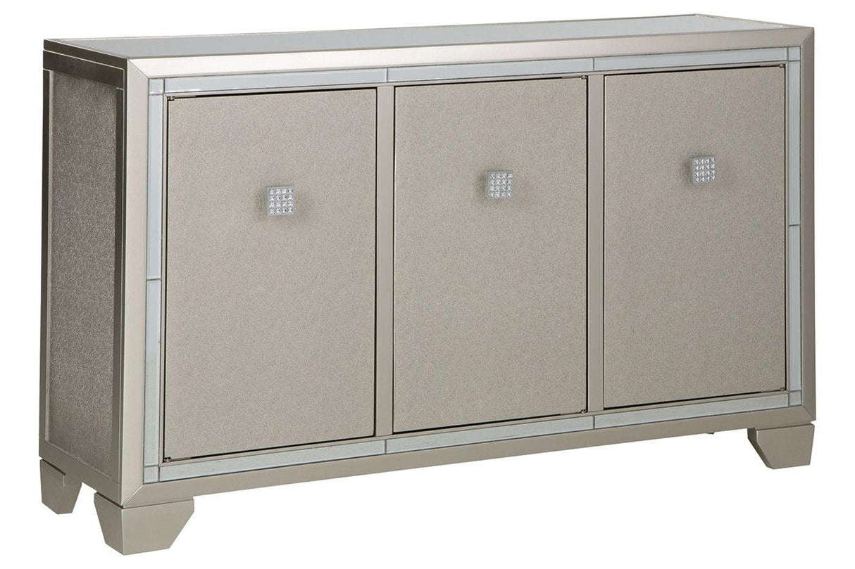 Chaseton Champagne Accent Cabinet by Ashley at Eve Furniture