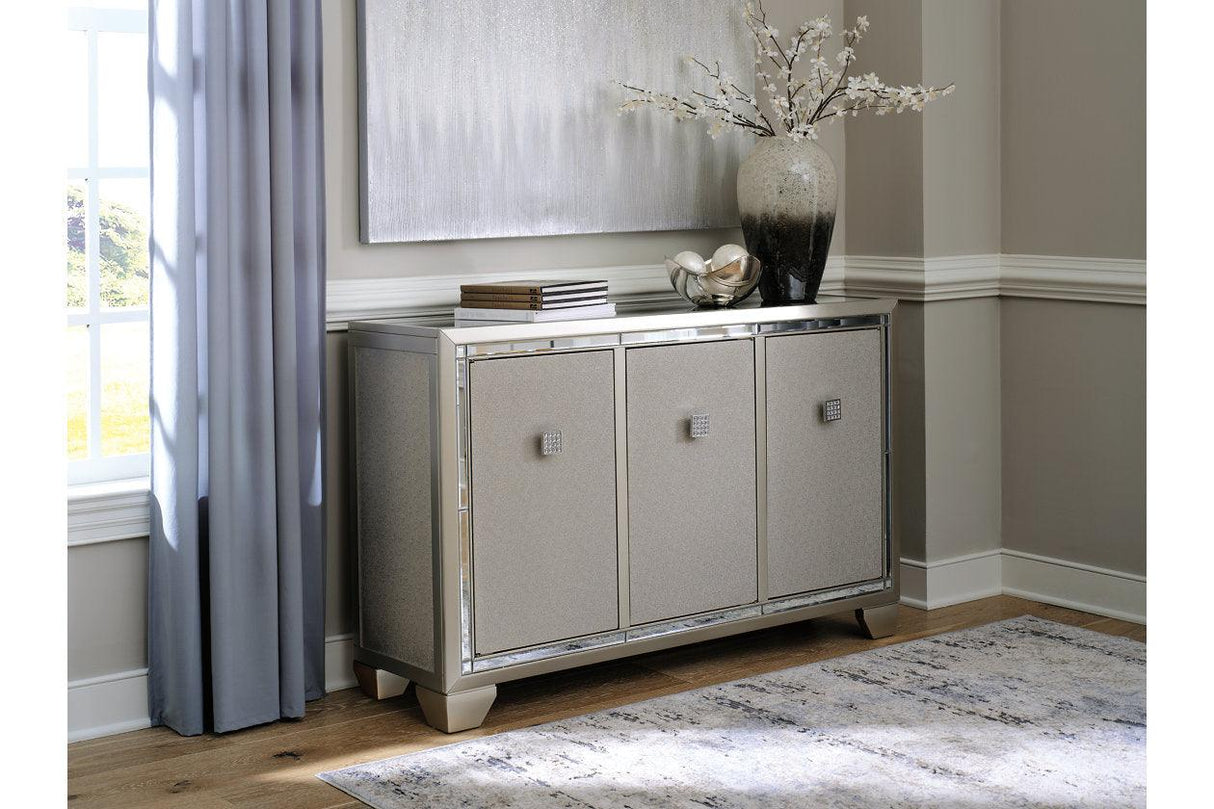 Chaseton Champagne Accent Cabinet by Ashley at Eve Furniture