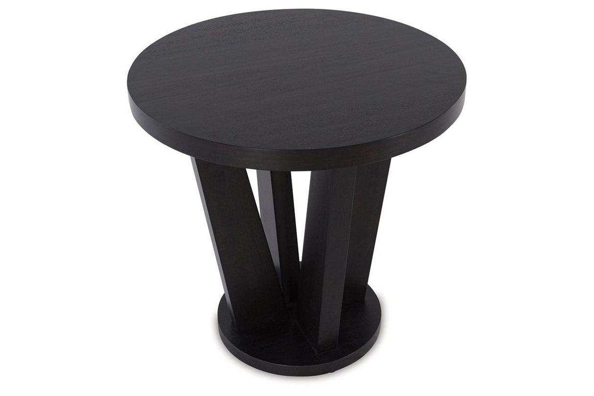 Chasinfield Dark Brown Coffee Table and 2 End Tables by Ashley at Eve Furniture