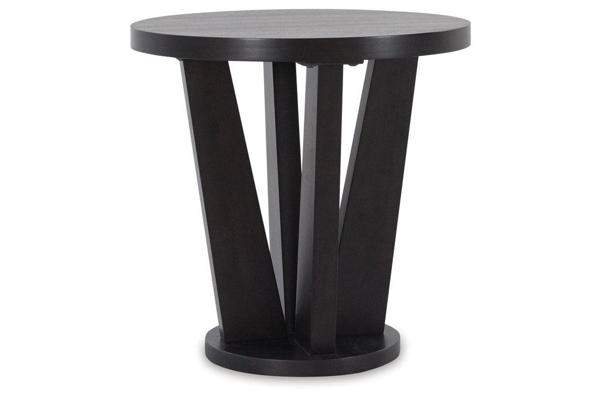 Chasinfield Dark Brown Coffee Table and 2 End Tables by Ashley at Eve Furniture