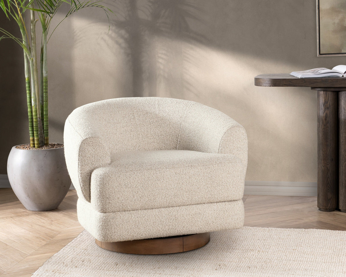 Chassia Swivel Chair - Dusty Beige by Classic Home at Eve Furniture