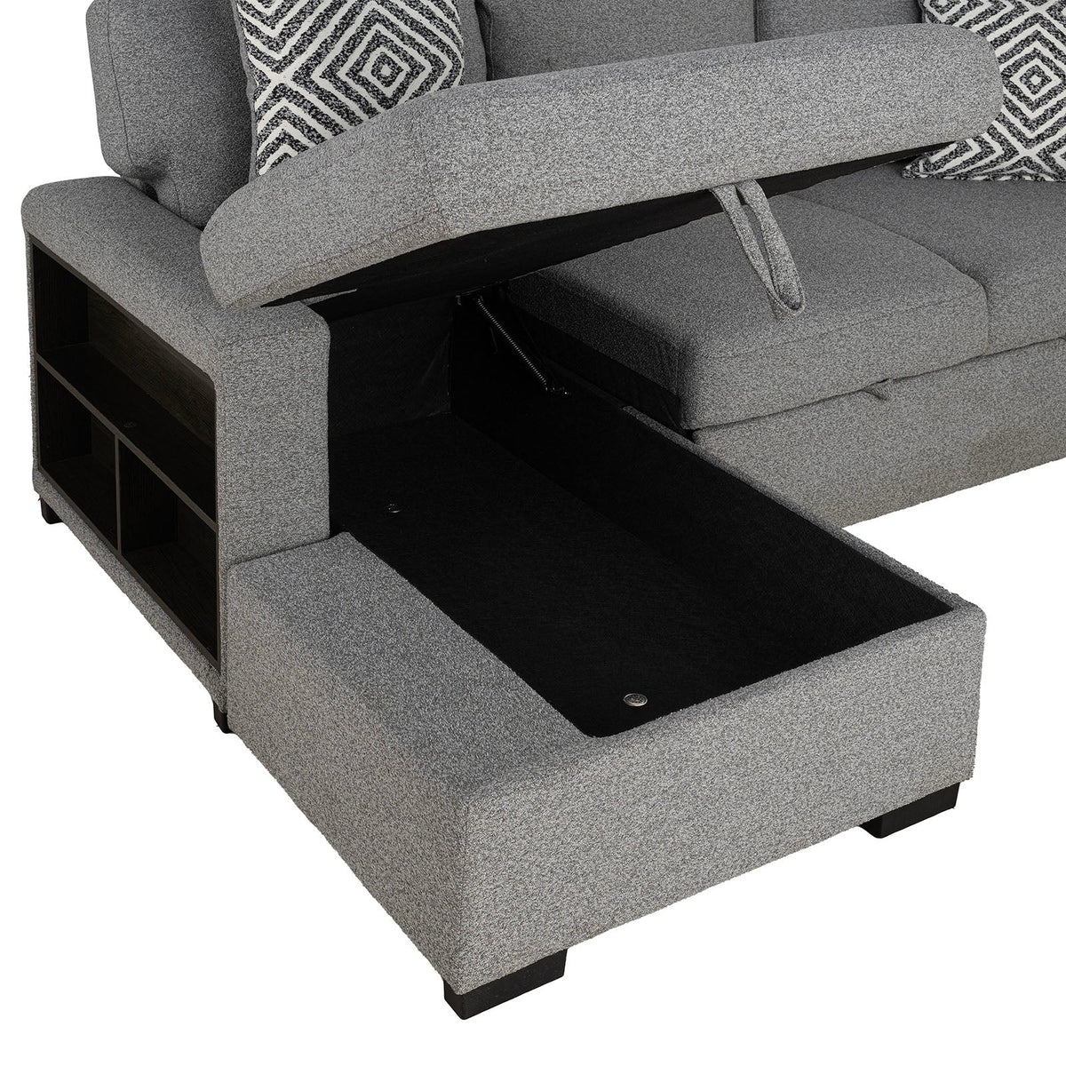 Chatham Gray Sleeper Sectional with Left Chaise