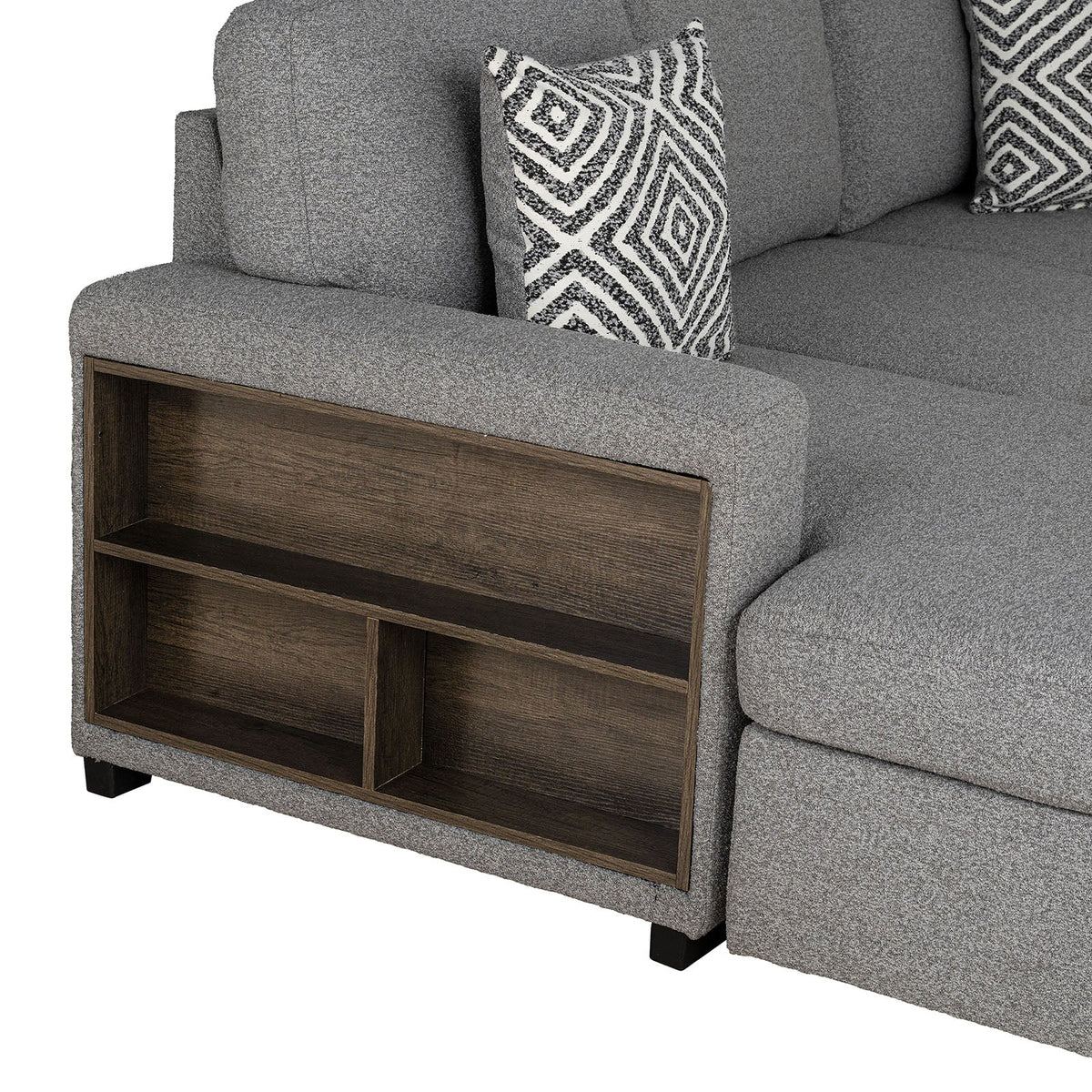 Chatham Gray Sleeper Sectional with Left Chaise