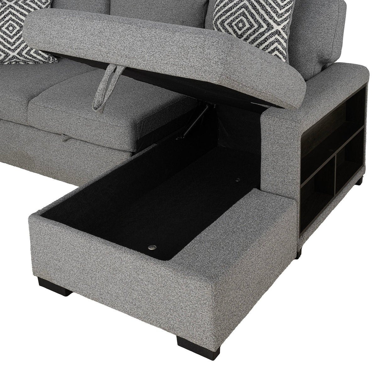 Chatham Gray Sleeper Sectional with Right Chaise