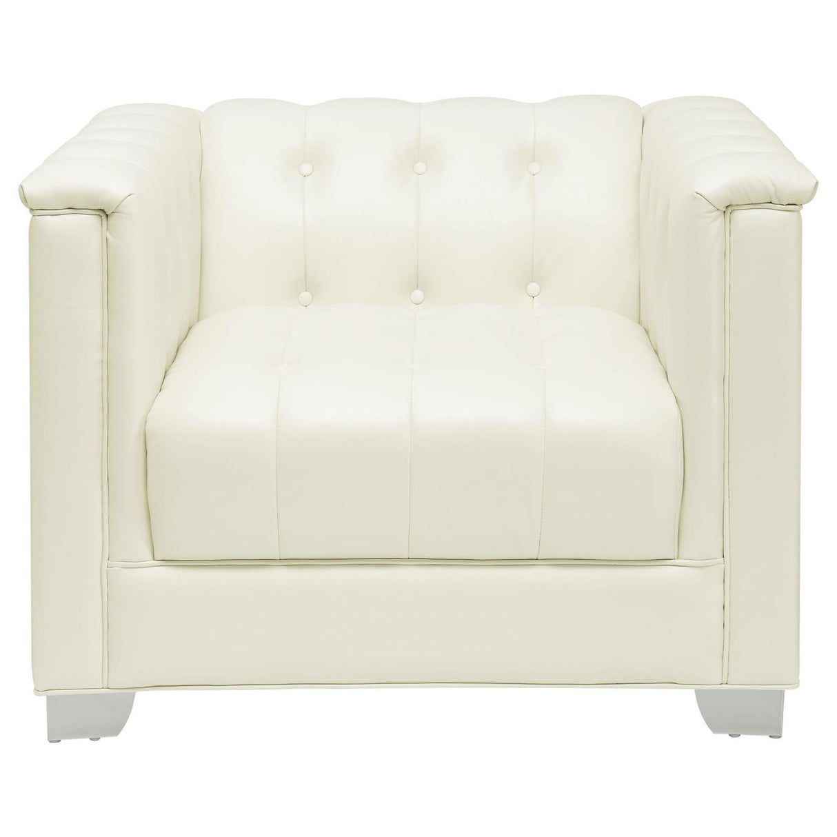 Chaviano Pearl White 3-piece Upholstered Track Arm Sofa Set by Coaster at Eve Furniture