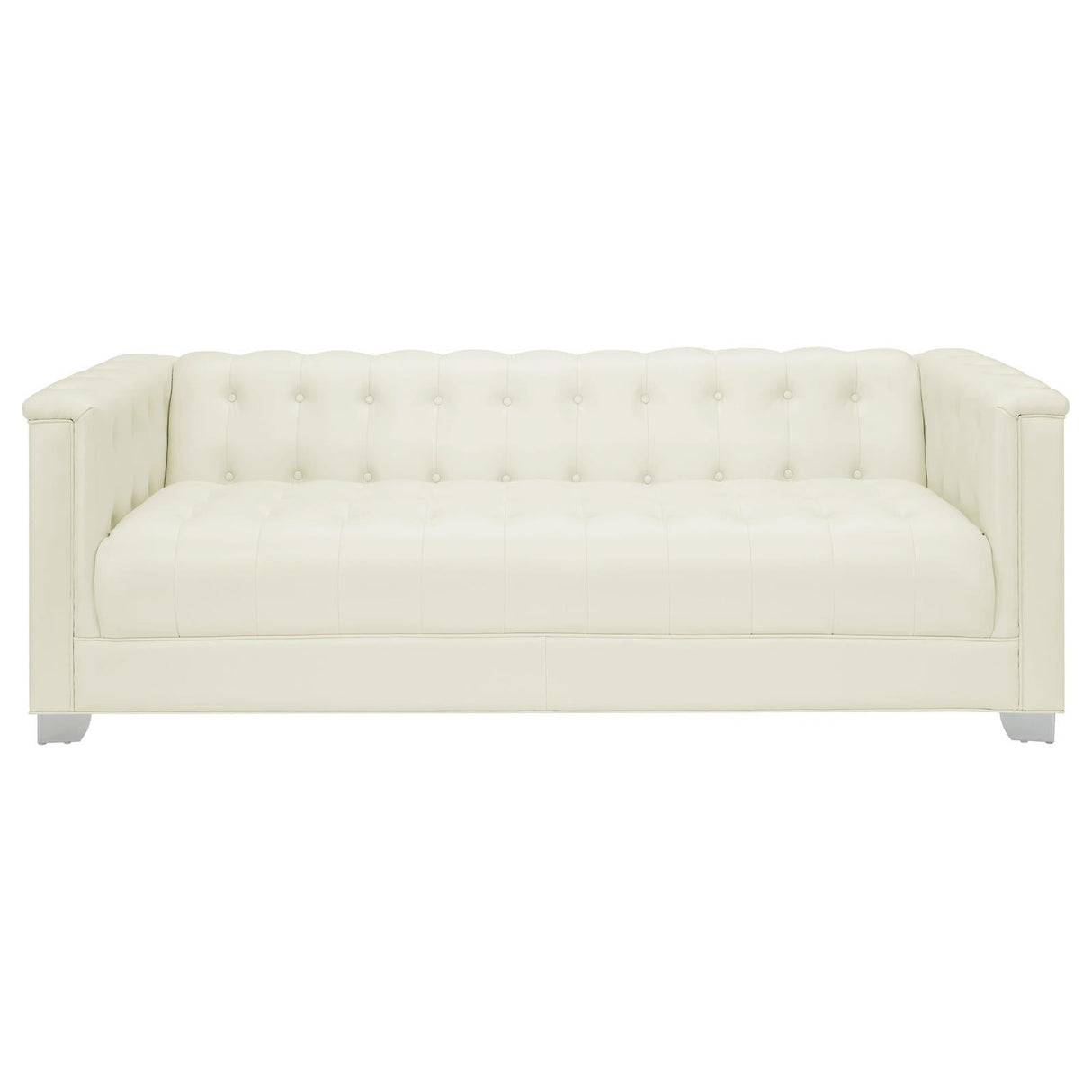 Chaviano Pearl White 4-Piece Upholstered Track Arm Sofa Set by Coaster at Eve Furniture