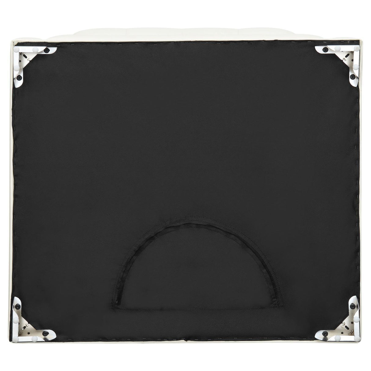 Chaviano Pearl White Upholstered Ottoman by Coaster at Eve Furniture