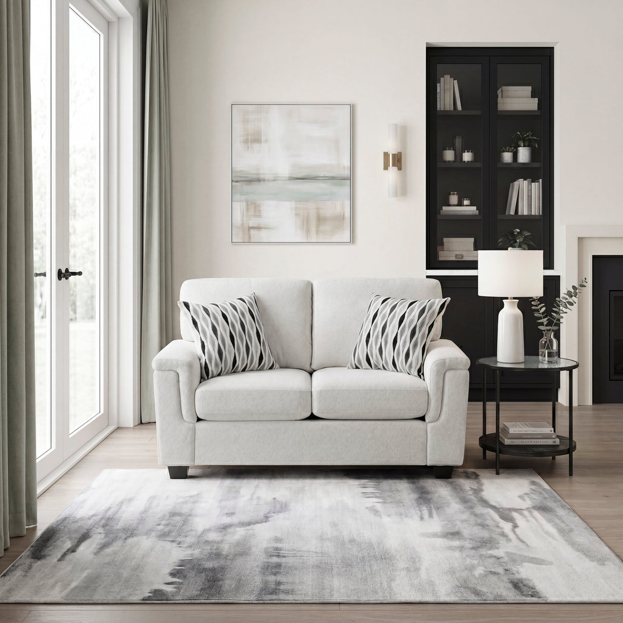 Chelsea Beige Loveseat by Homelegance at Eve Furniture
