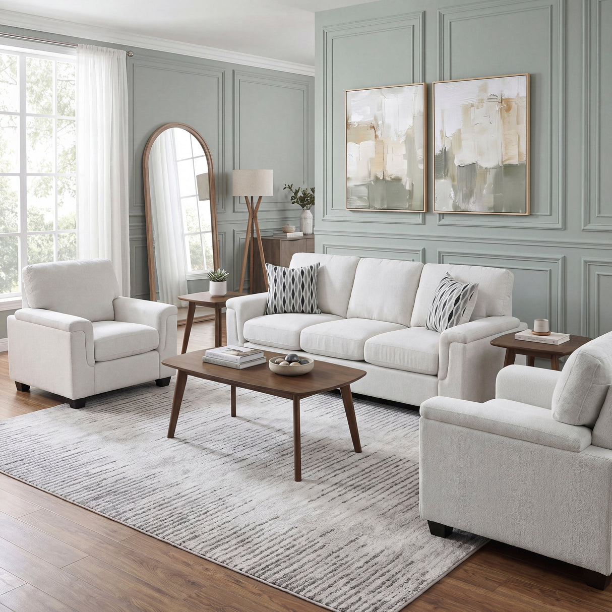 Chelsea Beige Sofa by Homelegance at Eve Furniture