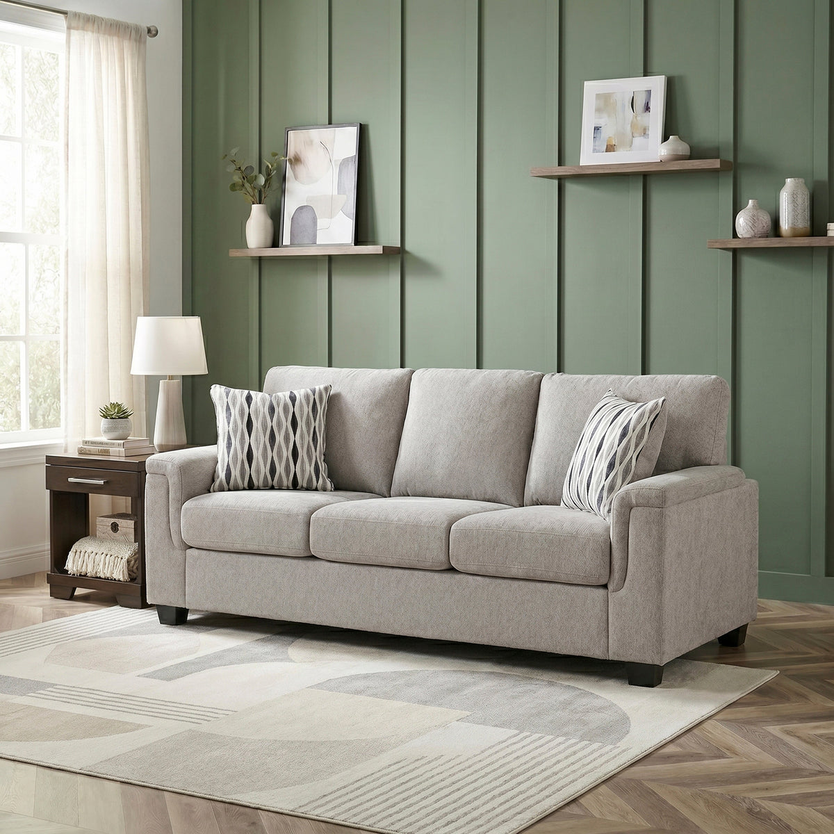 Chelsea Gray Sofa by Homelegance at Eve Furniture