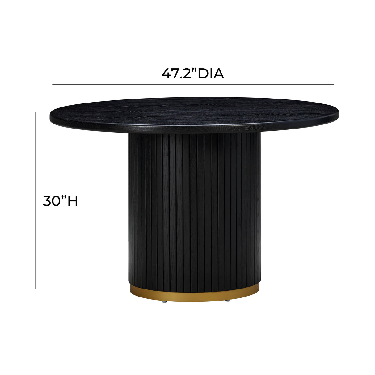 Chelsea Oak Wood 47" Round Dining Table by TOV Furniture at Eve Furniture