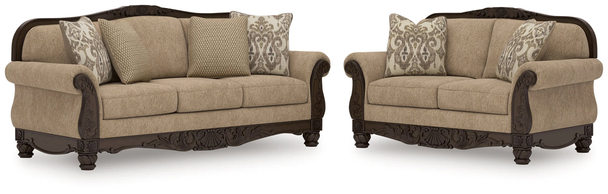 Chelsworth Golden Sofa and Loveseat by Ashley at Eve Furniture